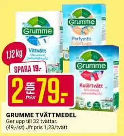 ÖoB GRUMME TVÄTTMEDEL erbjuda