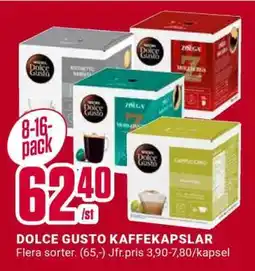 ÖoB DOLCE GUSTO KAFFEKAPSLAR erbjuda