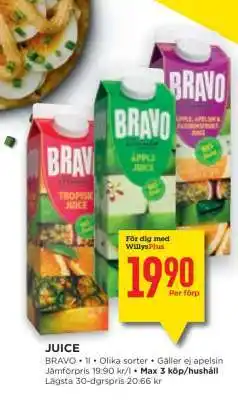 Willys JUICE erbjuda