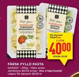 Willys Färsk fylld pasta erbjuda