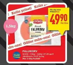Willys Falukorv erbjuda
