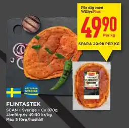 Willys Flintastek erbjuda