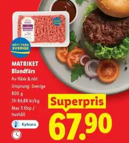 Lidl Matriket Blandfärs erbjuda