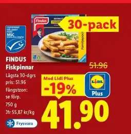 Lidl Findus Fiskpinnar erbjuda