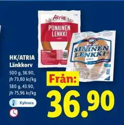 Lidl HK/ATRIA Länkkorv erbjuda