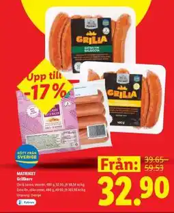 Lidl MATRIKET Grillkorv erbjuda