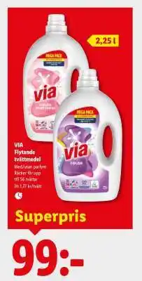 Lidl VIA Flytande Tvättmedel erbjuda