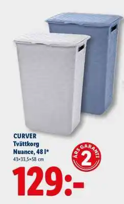 Lidl CURVER Tvättkorg Nuance, 48 l erbjuda