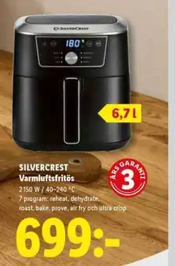 Lidl SILVERCREST Varmluftsfritös erbjuda