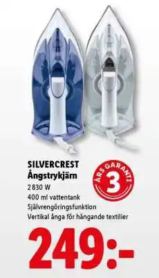 Lidl SILVERCREST Ångstrykjärn erbjuda