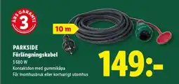 Lidl PARKSIDE Förlängningskabel erbjuda