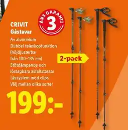 Lidl CRIVIT Gåstavar erbjuda