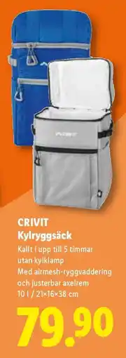 Lidl CRIVIT Kylryggsäck erbjuda