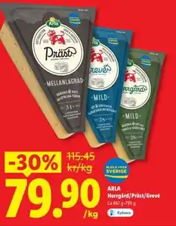 Lidl ARLA Herrgård/Präst/Gréve erbjuda