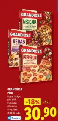 Lidl GRANDIOSA Pizza erbjuda