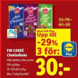 Lidl FIN CARRÉ Chokladkaka erbjuda