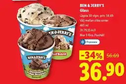 Lidl Ben & Jerry’s glass erbjuda