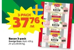 Coop BACON 3-PACK erbjuda