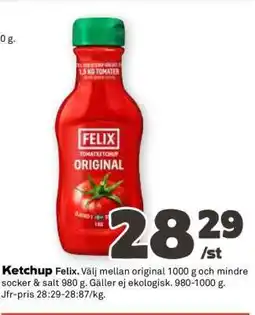 Coop Ketchup Felix erbjuda