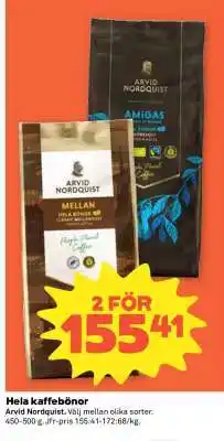 Coop Hela kaffebönor erbjuda