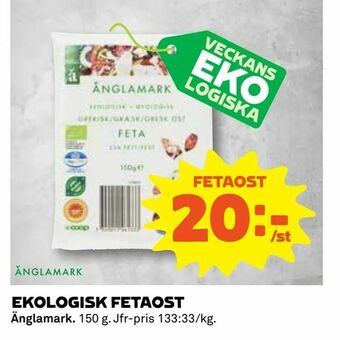 Coop Daglivs Ekologisk fetaost erbjuda