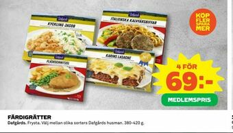 Coop Daglivs FÄRDIGRÄTTER erbjuda