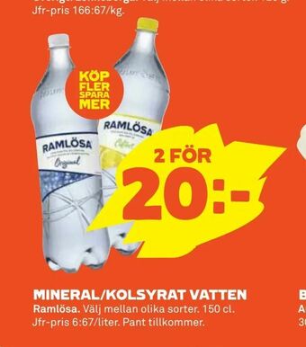 Coop Daglivs Mineral/kolsyrat vatten erbjuda