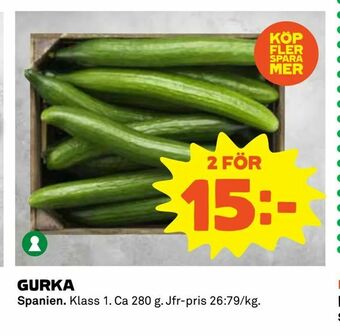 Coop Daglivs Gurka erbjuda