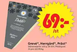 ICA Supermarket Skånemejerier Grevé®, HerrgårdⓇ, PrästⓇ erbjuda