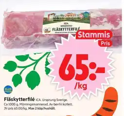 ICA Supermarket ICA Fläskytterfilé erbjuda