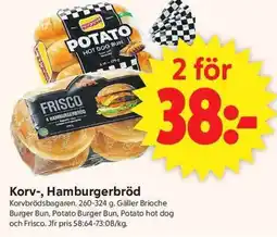 ICA Supermarket Korvbrödsbagaren Korv-, Hamburgerbröd erbjuda
