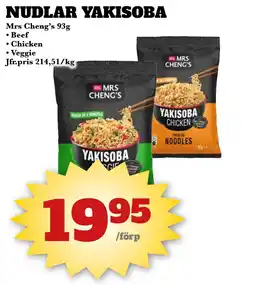 Bonum Matmarknad MRS CHENG'S Nudlar yakisoba erbjuda
