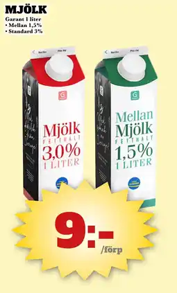 Bonum Matmarknad Garant Mjölk erbjuda