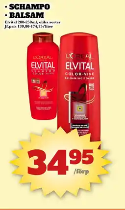 Bonum Matmarknad Elvital Schampo • balsam erbjuda