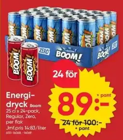 DollarStore Boom Energidryck erbjuda