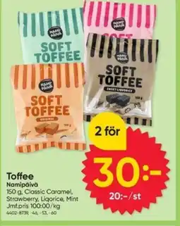 DollarStore Namipäivä Toffee erbjuda