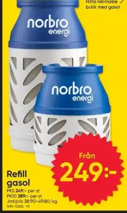DollarStore Refill gasol erbjuda