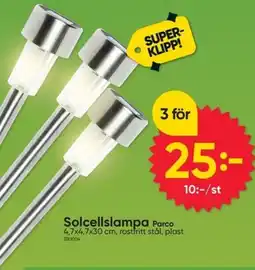 DollarStore Solcellslampa Parco erbjuda