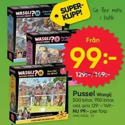 DollarStore Pussel Wasgij erbjuda