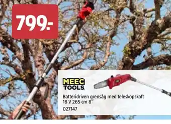 Batteridriven grensåg med teleskopskaft 18 V 265 cm 8"
