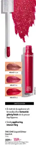 Oriflame THE ONE Liquid Glitter Lipstick erbjuda
