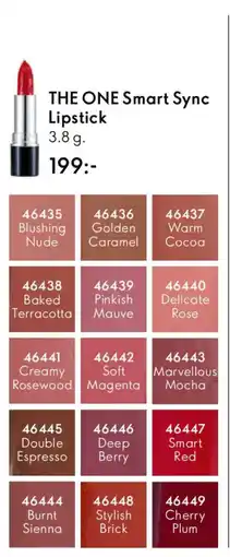 Oriflame THE ONE Smart Sync Lipstick erbjuda