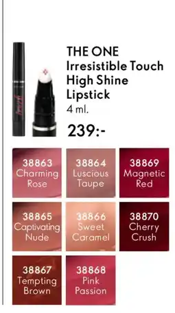 Oriflame THE ONE Irresistible Touch High Shine Lipstick erbjuda