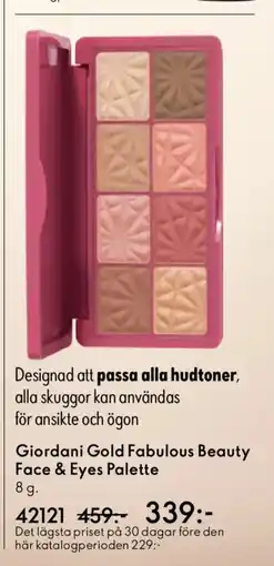 Oriflame Giordani Gold Fabulous Beauty Face & Eyes Palette erbjuda