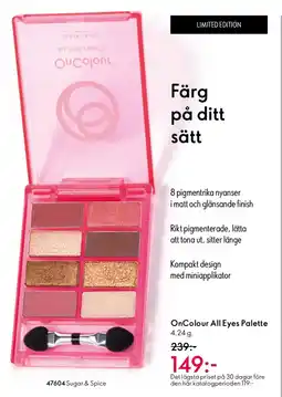 Oriflame OnColour All Eyes Palette erbjuda