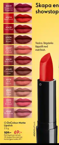Oriflame OnColour Matte Lipstick erbjuda