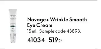 Oriflame Novage+ Wrinkle Smooth Eye Cream erbjuda