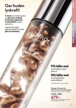 Oriflame Novage+ Proceuticals 20% Vitamin C Facial Capsules erbjuda