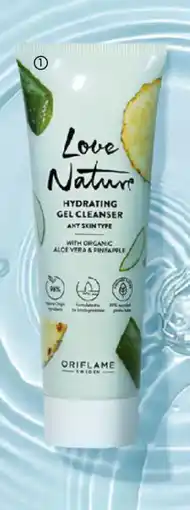 Oriflame Love Nature Hydrating Gel Cleanser with Organic Aloe Vera & Pineapple erbjuda
