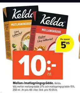 Coop Extra Mellan-/matlagningsgrädde erbjuda